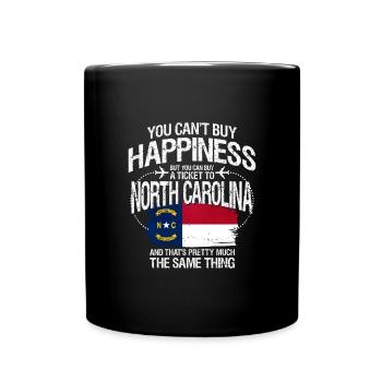 North Carolina - Tasse einfarbig - Schwarz - Vorne