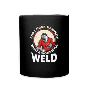 Profession de soudeur Chaleur Acier Gaz WIG MAG Soudage - Mug uni - noir - Devant