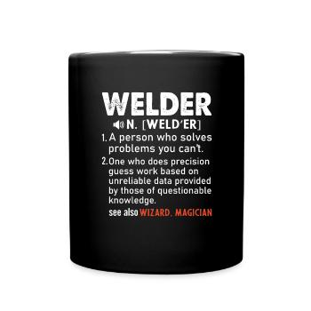 Profession de soudeur Chaleur Acier Gaz WIG MAG Soudage - Mug uni - noir - Devant