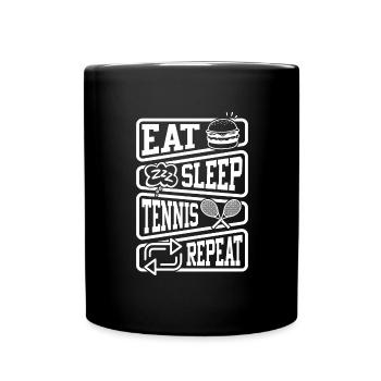 Live Love Raquette de tennis Joueur de tennis - Mug uni - noir - Devant