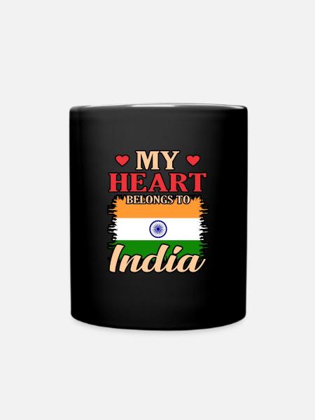 Indien - Tasse einfarbig - Schwarz