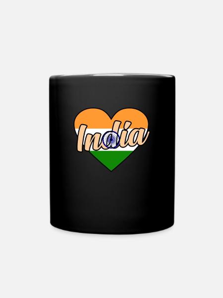 Indien - Tasse einfarbig - Schwarz