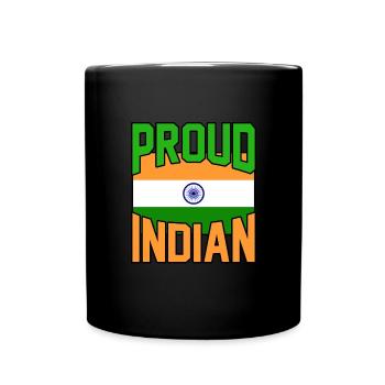 Indien - Tasse einfarbig - Schwarz - Vorne