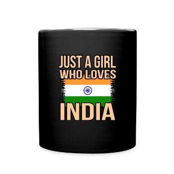 Indien - Tasse einfarbig - Schwarz - Vorne