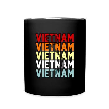 Vietnam - Tasse einfarbig - Schwarz - Vorne