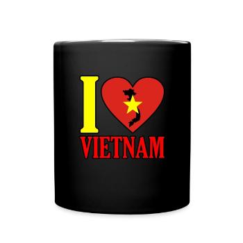Vietnam - Tasse einfarbig - Schwarz - Vorne