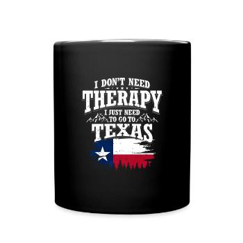Texas - Tasse einfarbig - Schwarz - Vorne
