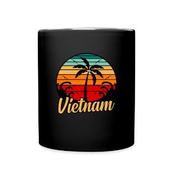 Vietnam - Tasse einfarbig - Schwarz - Vorne