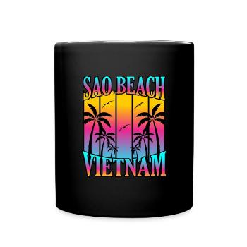 Vietnam - Tasse einfarbig - Schwarz - Vorne