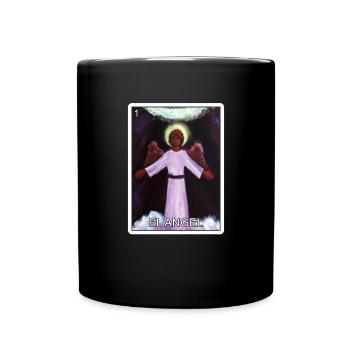 El Angel Die Engelskarte Mexikanische Lotteriekart - Tasse einfarbig - Schwarz - Vorne