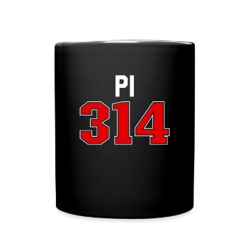 PI 3.14 Jersey Math Student Lehrer PI Day Art Pi - Tasse einfarbig - Schwarz - Vorne