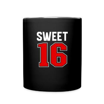 16. Geburtstag Jersey Teen Girl 16. s��er Geburtst - Tasse einfarbig - Schwarz - Vorne