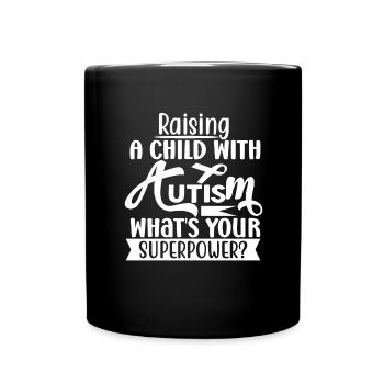 Autisme Mère Fille Fils Autistic Parents Enfant - Mug uni - noir - Devant