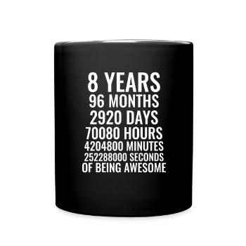 8 Birthday 8 years old Gift idea Gift - Full Colour Mug - black - Front