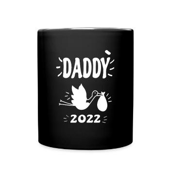Daddy 2022 New Baby Stork Artist Men Great Born - Tasse einfarbig - Schwarz - Vorne