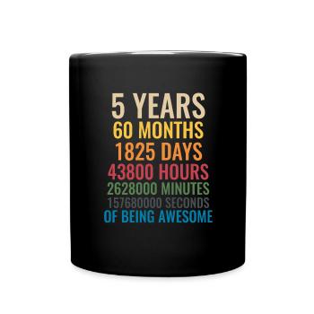 5. Children's birthday 5 years Gift idea Boy - Full Colour Mug - black - Front