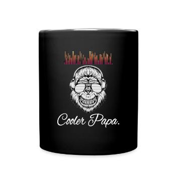 Cool Papa Sound Friend Techno Casque Singe - Mug uni - noir - Devant