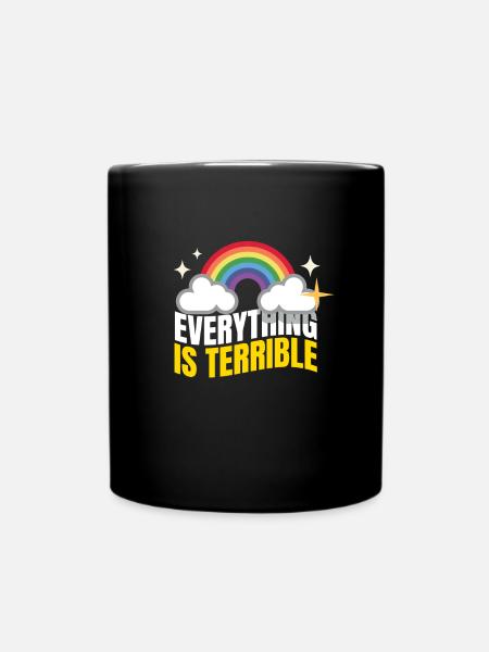 Everything Is Terrible Pessimismus - Ensfarvet krus - sort