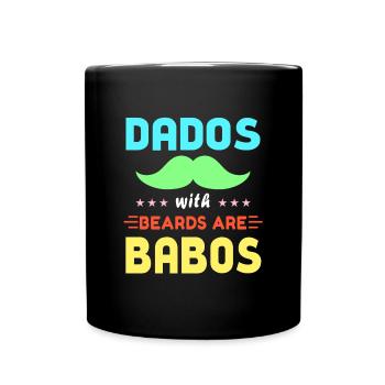 Muchas Grande Pa Daddy Oldie Dados with beards are - Full Colour Mug - black - Front