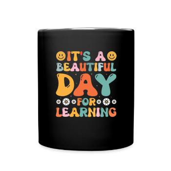 Teacher Learning Teaching Kindergarten Student School - Full Colour Mug - black - Front