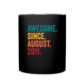 August 2011 - Birthday in August - Full Colour Mug - black - Front