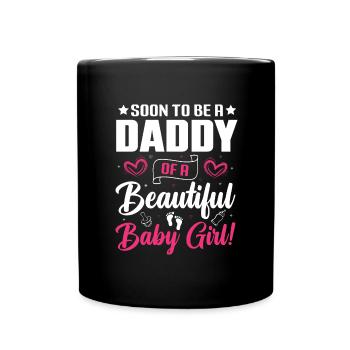 Bébé Papa Enceinte Nouveau-né Père Futur - Mug uni - noir - Devant