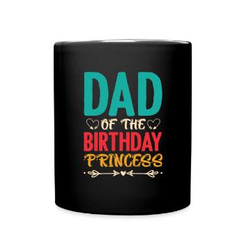 Anniversaire de la petite princesse de papa - Mug uni - noir - Devant
