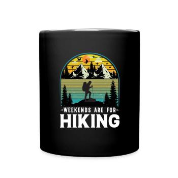 Week-end Équipe de randonnée Randonnée dans les montagnes - Mug uni - noir - Devant