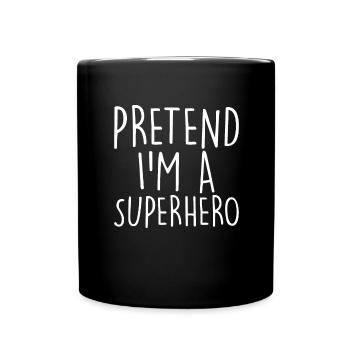 Costume de costume de super-héros - Mug uni - noir - Devant