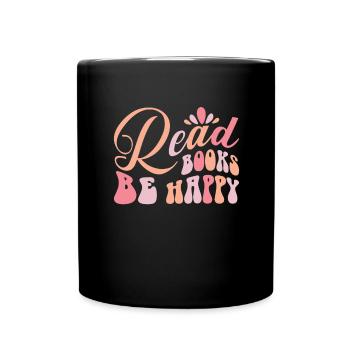 School Open Book Pages Book Read Fröhlich - Full Colour Mug - black - Front