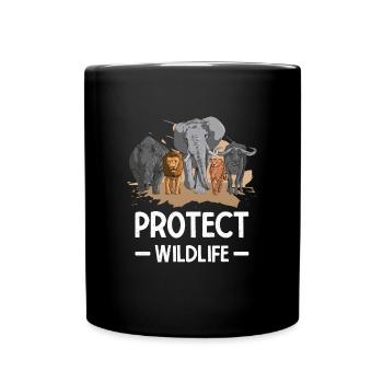 Faune Bien-être animal Animaux sauvages exotiques Afrique - Mug uni - noir - Devant