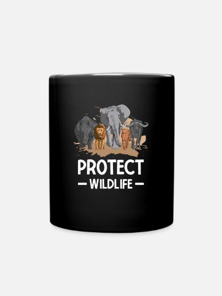 Wildlife Animal Welfare Wild Exotic Animals Africa - Full Colour Mug - black