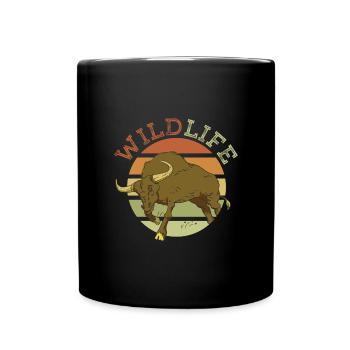 Wildlife Tierschutz Wilde Exotische Tiere Afrika - Tasse einfarbig - Schwarz - Vorne