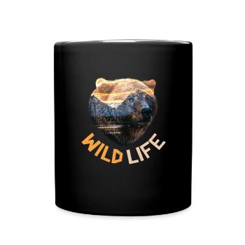 Wildlife Tierschutz Wilde Exotische Tiere Afrika - Tasse einfarbig - Schwarz - Vorne