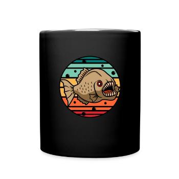 Piranha - Tasse einfarbig - Schwarz - Vorne