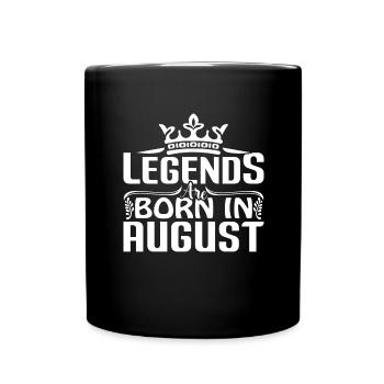 Legends Birthday August Year of construction Legend - Full Colour Mug - black - Front
