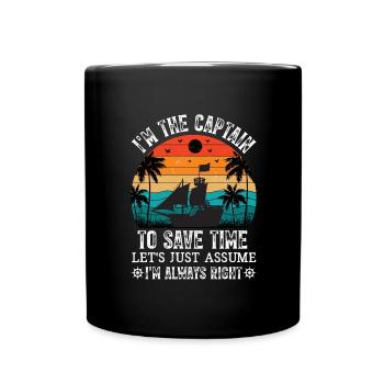 Captain Boat Woman Holiday Sailboat Wife Father - Full Colour Mug - black - Front