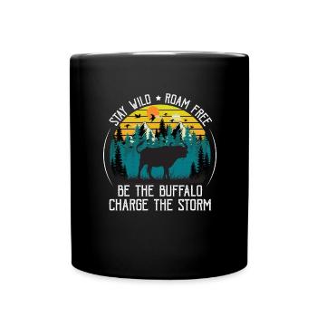 Animal Buffle Bison d’Amérique Faune Pays Moutons - Mug uni - noir - Devant