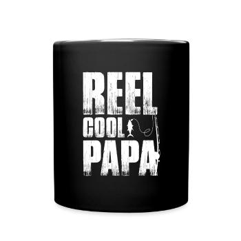 Father Fishing Father's Day Angler Fishing Daddy Fish - Full Colour Mug - black - Front