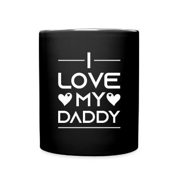 Fête des Pères Père Fille Cadeau Papa Princesse - Mug uni - noir - Devant