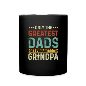 Papa Grandpa Gift - Promotion from Father to Grandpa - Full Colour Mug - black - Front