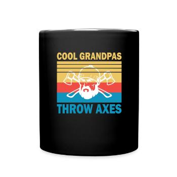 Grandpa Axe Throw Axe Throw Target Throw Axe Throw Pension - Full Colour Mug - black - Front