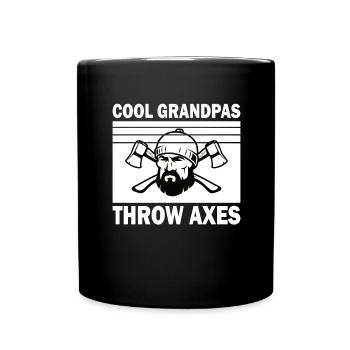 Grandpa Axe Throw Axe Throw Target Throw Axe Throw Pension - Full Colour Mug - black - Front