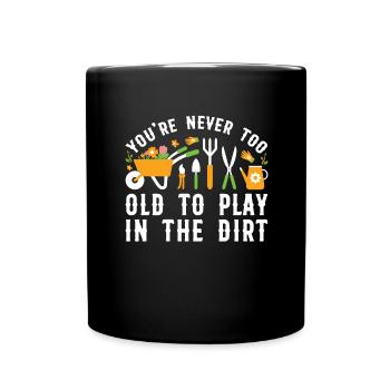 Jardinier - Mug uni - noir - Devant