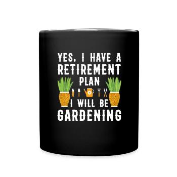 Locataire Jardin Retraite Pension Jardinier Hobby Jardinier - Mug uni - noir - Devant