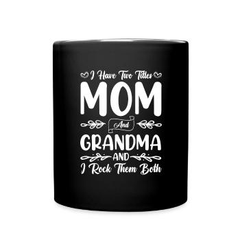 Beste Oma Mama Kinder Enkel Spruch Geschenk - Tasse einfarbig - Schwarz - Vorne