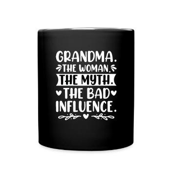 Grandma Bad Influence Grandma Grandmother Legend - Full Colour Mug - black - Front