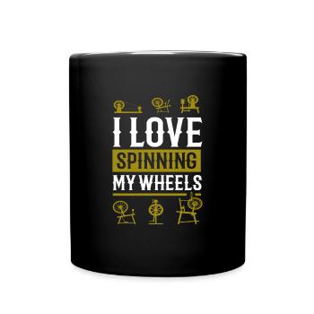 I Love Wheel Spiders - Full Colour Mug - black - Front
