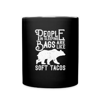 Les gens dans les coins de couchage sont drôles comme des tacos mous - Mug uni - noir - Devant