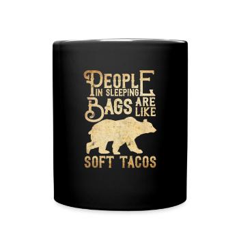 Les gens dans les coins de couchage sont drôles comme des tacos mous - Mug uni - noir - Devant